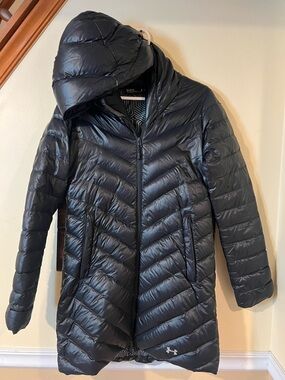 EUC Under Armour Women’s XS  Storm 2 ColdGear Infrared Parka Jacket Black